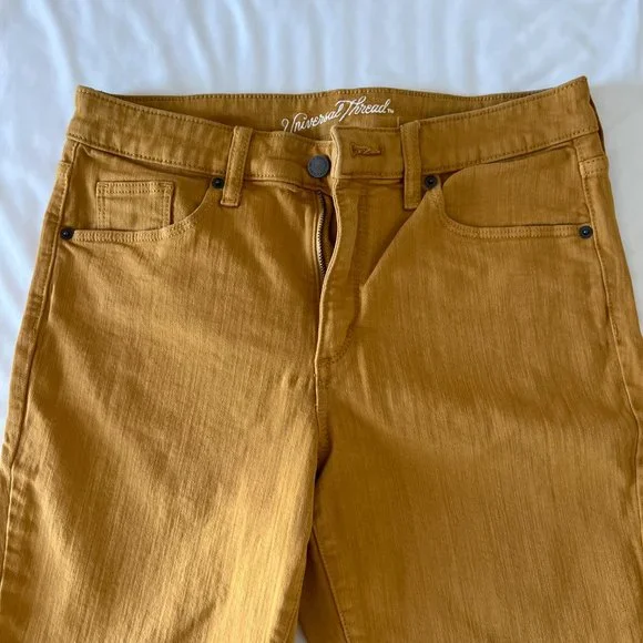 High Rise Skinny jean - Mustard Yellow - Picture 3 of 6